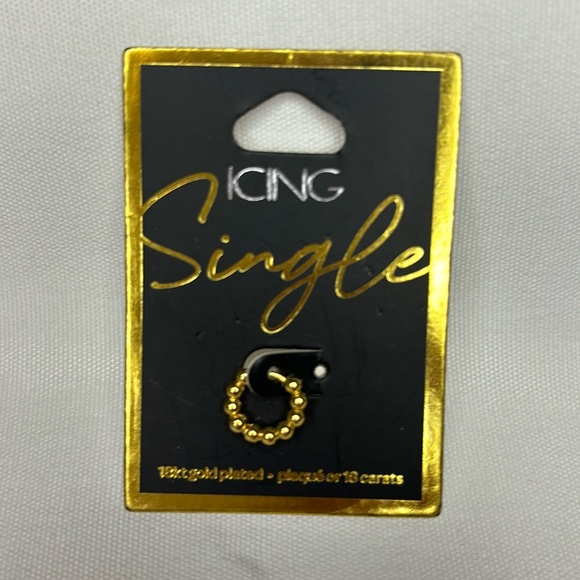 Icing Small Hoop Single Earring Gold - Picture 1 of 1